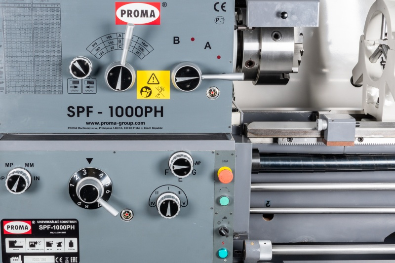Soustruh na kov s digitálním odměřováním SPF-1000PH PROMA