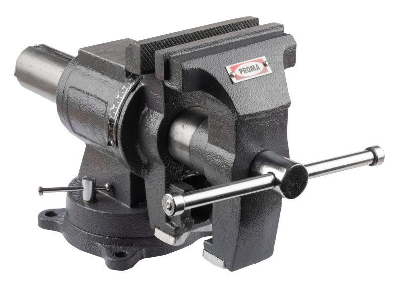 PROMA VS-125 víceúčelový stolní svěrák, otočný, čelisti na trubky