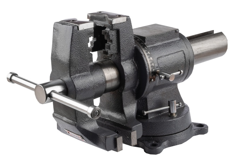 PROMA VS-125 víceúčelový stolní svěrák, otočný, čelisti na trubky