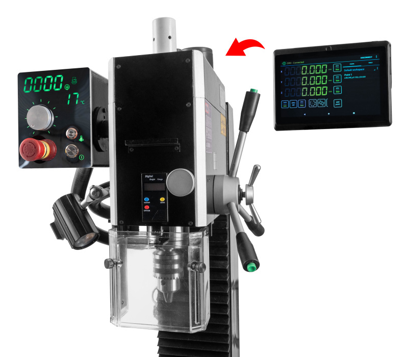 PROMA FPM-30DZ Frézka na kov s LED zrcadlovým displejem