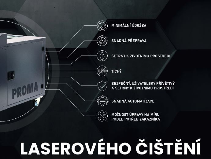 PROMA LCS-100PPU průmyslový laser pulzní pro čištění povrchů 100W
