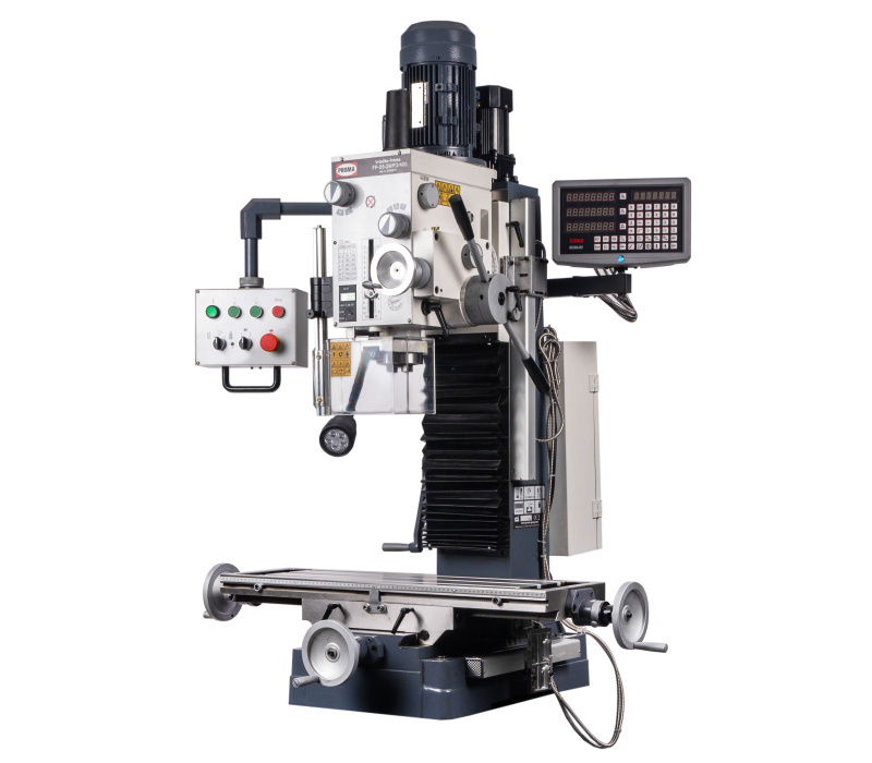 PROMA FP-55MPD2/400 - VRTAČKO-FRÉZKA NA KOV DVOURYCHLOSTNÍ S DIGITÁLNÍM ODMĚŘOVÁNÍM